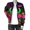 FUNSTUFFPRINTINT Pohnpei Women’s Bomber Jacket – Summer Hibiscus – BN15 3D Bomber Jacket