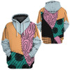FUNSTUFFPRINT 3D Sally The Nightmare Before Christmas All Over 3D Hoodie and Zip Hoodie