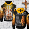 FUNSTUFFPRINT 3D Jesus Is My God My King My Life My Everything Hoodie Men & Women Christian 3D Hoodie and Zip Hoodie