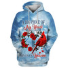 FUNSTUFFPRINT 3D Cardinal A Big Piece Of My Heart Lives In Heaven 3D Hoodies Men & Women Christian 3D Hoodie and Zip Hoodie