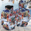 FUNSTUFFPRINT 3D Train To Christmas All Over 3D Hoodie and Zip Hoodie