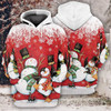 FUNSTUFFPRINT 3D Snowman Christmas All Over 3D Hoodie and Zip Hoodie