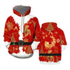 FUNSTUFFPRINT 3D Santa Claus Costume for Christmas Cool All Over 3D Hoodie and Zip Hoodie