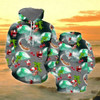 FUNSTUFFPRINT 3D Santa Beach Mery Christmas All Over 3D Hoodie and Zip Hoodie