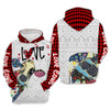 FUNSTUFFPRINT 3D Cow Scottish Christmas Pattern All Over 3D Hoodie and Zip Hoodie