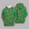 FUNSTUFFPRINT 3D Christmas Candy Music Notes All Over 3D Hoodie and Zip Hoodie