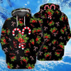 FUNSTUFFPRINT 3D Candy Cane Christmas Soul All Over 3D Hoodie and Zip Hoodie