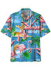 Men's Flamingo Print Casual Breathable Hawaiian Short Sleeve Shirt