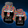 FUNSTUFFPRINT 3D Autism Awareness Reindeer Christmas All Over 3D Hoodie and Zip Hoodie