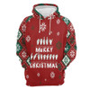 FUNSTUFFPRINT 3D Sign Language Merry Christmas All Over 3D Hoodie and Zip Hoodie