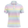 Custom Golf Men Polo Shirt - Custom Name Rainbow Colors Pattern Apparel - Personalized Gift For Golf Lover, Team, Husband, Boyfriend, Men