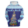 FUNSTUFFPRINT 3D Shark Christmas Tree All Over 3D Hoodie and Zip Hoodie