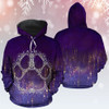 FUNSTUFFPRINT 3D Paw Snowflake All Over 3D Hoodie and Zip Hoodie
