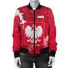 FUNSTUFFPRINTINT Poland Christmas Coat Of Arms Women Bomber Jacket X Style J78 3D Bomber Jacket