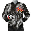 FUNSTUFFPRINTINT Polynesian Hawaii Men Bomber Jacket – Black Plumeria – BN11  3D Bomber Jacket