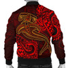 FUNSTUFFPRINTINT Polynesian Men’s Bomber Jacket – Red Shark Polynesian Tattoo – BN18 3D Bomber Jacket