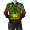 FUNSTUFFPRINTINT Polynesian Samoa Women’s Bomber Jacket – Reggae Vintage Polynesian Patterns 3D Bomber Jacket