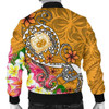 FUNSTUFFPRINTINT  Samoa Custom Personalised Men’s Bomber Jacket – Turtle Plumeria (Gold) – BN18  3D Bomber Jacket