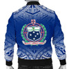 FUNSTUFFPRINTINT  Samoa Men’s Bomber Jacket – Polynesian Fog Blue – BN09 3D Bomber Jacket