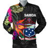 FUNSTUFFPRINTINT  Samoa Men’s Bomber Jacket – Polynesian Hibiscus Pattern – BN39 3D Bomber Jacket