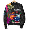 FUNSTUFFPRINTINT  Samoa Men’s Bomber Jacket – Polynesian Hibiscus Pattern – BN39 3D Bomber Jacket