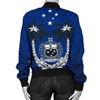 FUNSTUFFPRINTINT  Samoa Polynesian Coconut Women’s Bomber Jacket (Blue) A02 3D Bomber Jacket