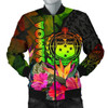 FUNSTUFFPRINTINT  Samoa Polynesian Men’s Bomber Jacket – Hibiscus and Banana Leaves – BN15 3D Bomber Jacket