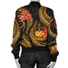 FUNSTUFFPRINTINT  Samoa Polynesian Women Bomber Jacket – Gold Plumeria – BN11 3D Bomber Jacket