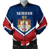 FUNSTUFFPRINTINT  Serbia Coat Of Arms Men Bomber Jacket Lucian Style J5W 3D Bomber Jacket
