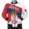 FUNSTUFFPRINTINT  Serbia Men Bomber Jacketporty Style K8 3D Bomber Jacket