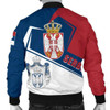 FUNSTUFFPRINTINT  Serbia Men’s Bomber Jacket – Coat Of Arms Flag Style – BN25 3D Bomber Jacket
