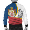 FUNSTUFFPRINTINT  Serbia Men’s Bomber Jacket – Flag of Serbia – BN24 3D Bomber Jacket