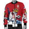 FUNSTUFFPRINTINT  Serbia Men’s Bomber Jacket – Serbian Eagle / Orthodox Cross A7 3D Bomber Jacket