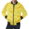 FUNSTUFFPRINTINT  Slice Lemon Pattern Print Mens 3D Bomber Jacket