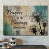 Dandelion - Prayers Go Up Blessings Come Down - Bible Verse Canvas - Scripture Canvas Wall Art