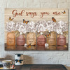 Beautiful Flower - God Says You Are Canvas Wall Art - Bible Verse Canvas - Scripture Canvas Wall Art