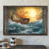 Jesus Guides Us Through Storm Canvas Wall Art - Bible Verse Canvas - Scripture Canvas Wall Art