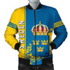 FUNSTUFFPRINTINT Sweden Coat Of Arms Men Bomber Jacket Quarter Style J71 3D Bomber Jacket