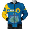 FUNSTUFFPRINTINT Sweden Coat Of Arms Men Bomber Jacket Simple Style J78 3D Bomber Jacket