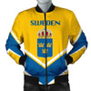 FUNSTUFFPRINTINT Sweden Coat Of Arms Men Bomber Jacket Lucian Style J5W 3D Bomber Jacket