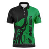 Custom Golf Men Polo Shirt, Custom Name Skull Golf Ball Skin Apparel - Personalized Sports Gift For Men, Husband, Boyfriend, Golf Lovers