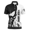Custom Golf Men Polo Shirt, Custom Name Skull Golf Ball Skin Apparel - Personalized Sports Gift For Men, Husband, Boyfriend, Golf Lovers