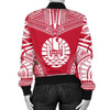 FUNSTUFFPRINTINT Tahiti Flag Polynesian Chief Women’S Bomber Jacket – Bn10  3D Bomber Jacket