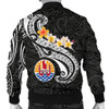 FUNSTUFFPRINTINT Tahiti Men’s Bomber Jacket – Tahiti Seal Polynesian Patterns Plumeria (Black) – BN25  3D Bomber Jacket