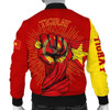 FUNSTUFFPRINTINT Tigray Bomber Jacket, Tigray Clenched Hand Raised Flag Men A10 3D Bomber Jacket