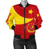 FUNSTUFFPRINTINT Tigray Bomber Jacket, Tigray Coat Of Arms Flag Lion Women Ver 01 A10 3D Bomber Jacket