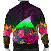FUNSTUFFPRINTINT Tokelau Personalised Men’s Bomber Jacket – Summer Hibiscus – BN15 3D Bomber Jacket