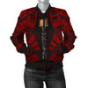 FUNSTUFFPRINTINT Tokelau Women Bomber Jacket – Polynesian Tattoo Red – BN0110 3D Bomber Jacket