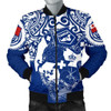 FUNSTUFFPRINTINT Tonga Polynesian Bomber Jacket (Men) – Tongan Pride (Bright Blue) – BN15  3D Bomber Jacket