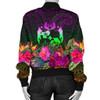 FUNSTUFFPRINTINT Tonga Polynesian Women’s Bomber Jacket – Summer Hibiscus – BN15  3D Bomber Jacket